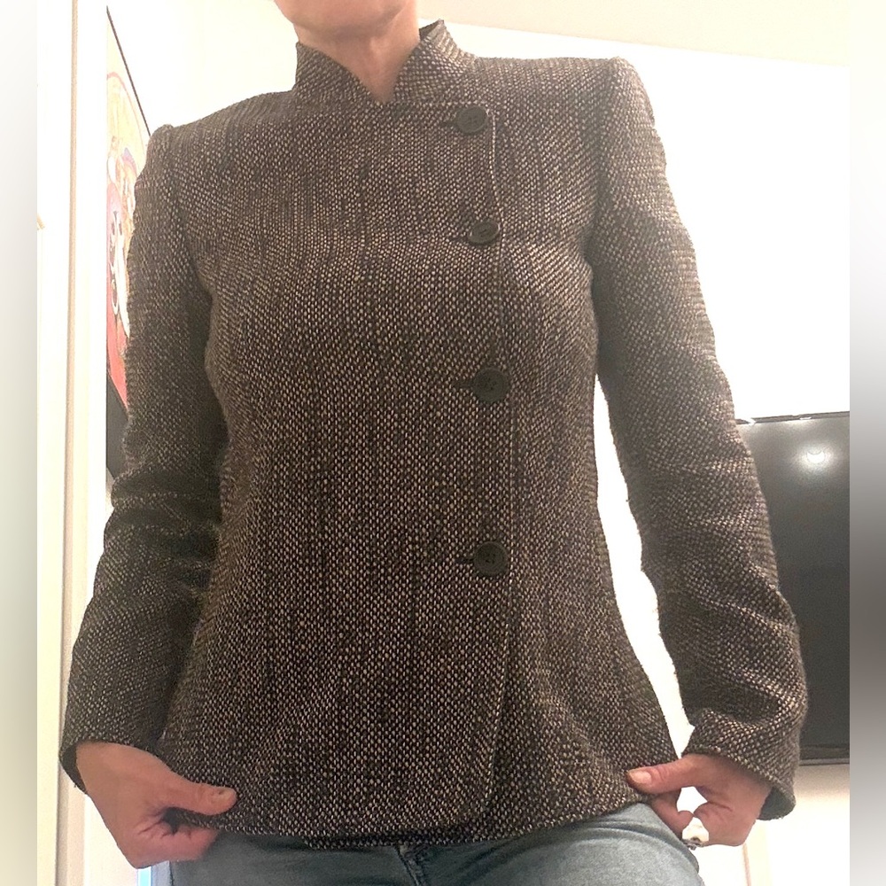 Armani Collezioni Women's Black Tweed Jacket - Picture 3 of 15